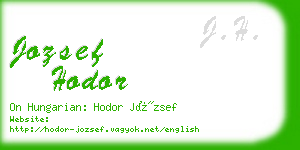 jozsef hodor business card
